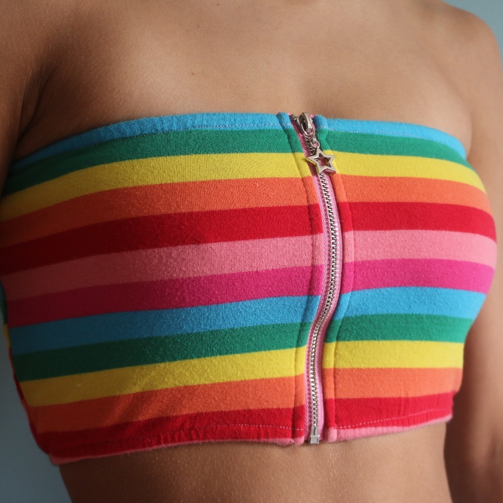 Princess Polly Rainbow Stripe Tube Top